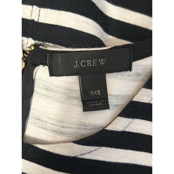J. Crew Black & White Striped Mini Dress Size XXS (00) - Picture 7 of 12